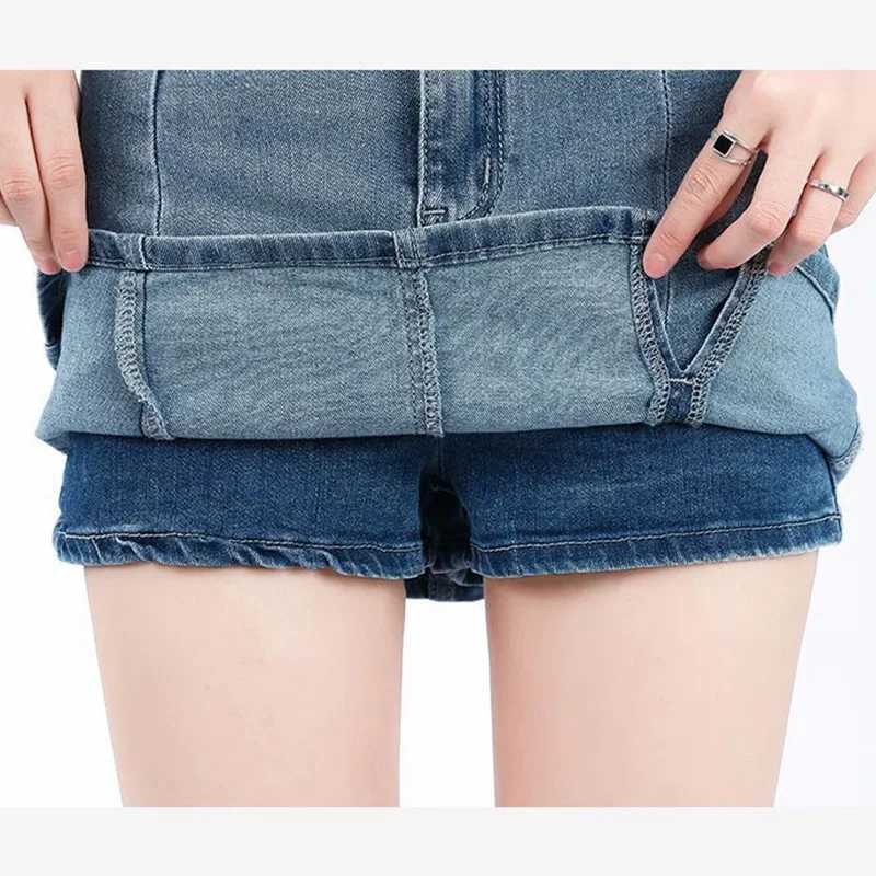 Women Chic High Waist Jeans Skirts s Korean Elastic Denim Mini Dress Lady Fashion Designer Wrap Hips Skirts M260314