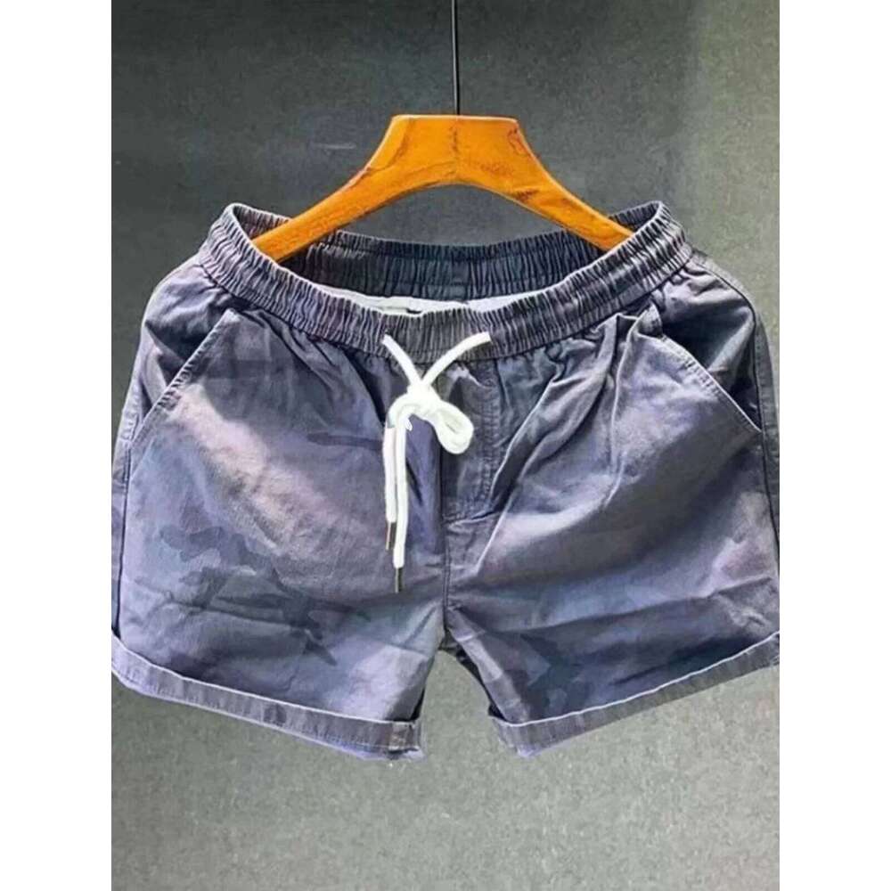 Men's Cotton Camouflage Workwear orts Summer Trendy Brand Loose Fit Tee-quarter Length Casual Pants Youth Active Sle Z260314
