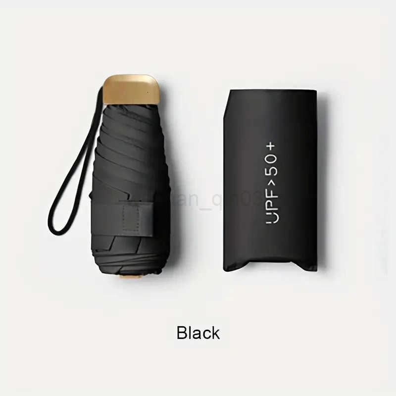 Small Folding Umbrella Sun Women Gift Fashion Men Mini Sun Parasol Girls Anti-UV Portable Pocket Travel Umbrellas H260314