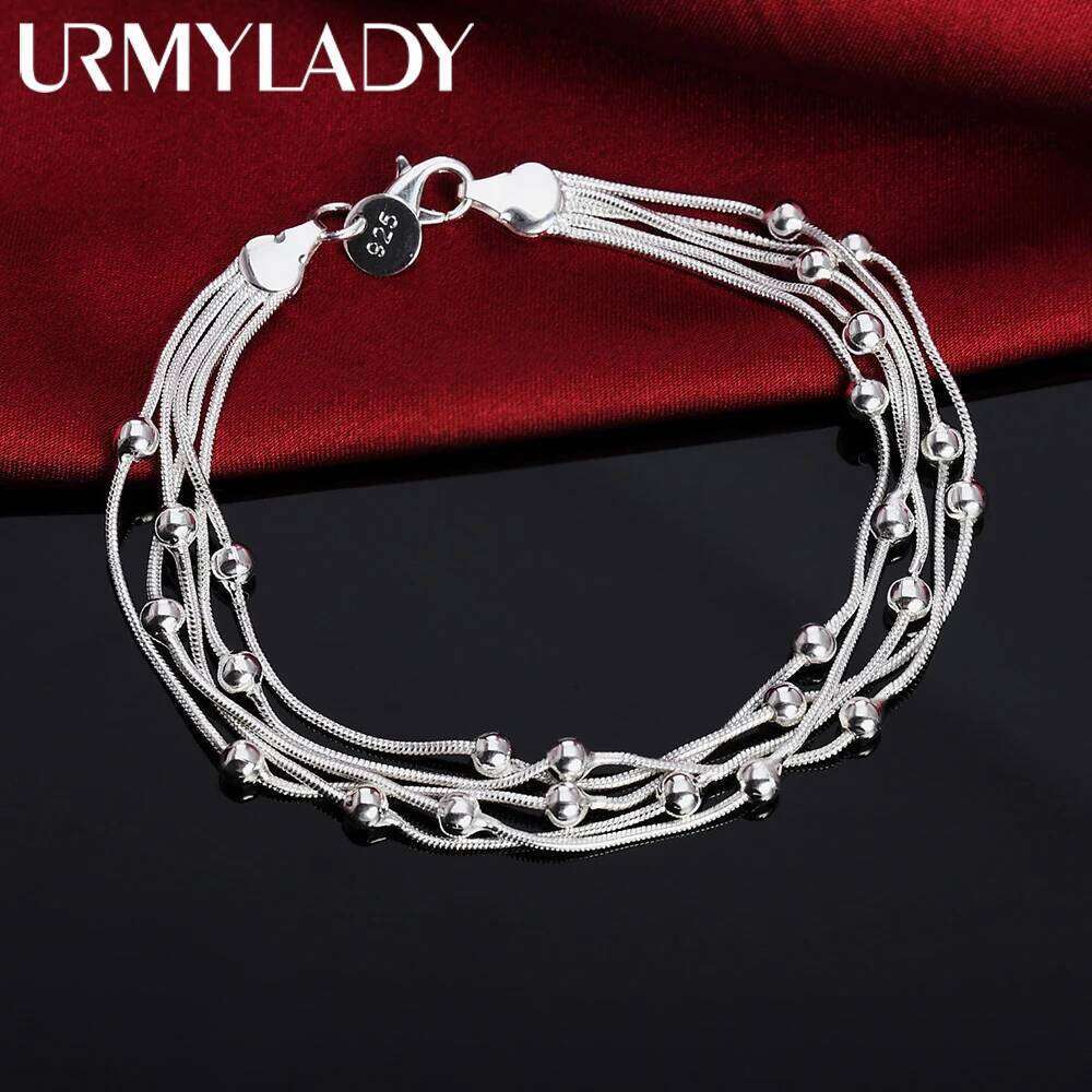 Hot 925 sterling silver Bracelets Snake chain round beads for women Retro Wedding party Wild Christmas Gifts fashion Jewelry Z260313