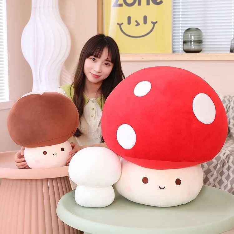Hot Kawaii Mushroom Plush Dolls Simulation Plant Pillow Lovely Toys For Home Decor Sleeping Cushion Stuffed Soft Dolls Y260314