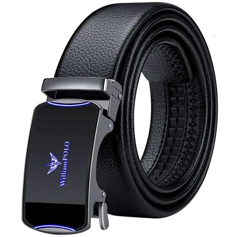 Leather men's leather automatic buckle business first layer cowhide youth casual simple belt men trend Z260226