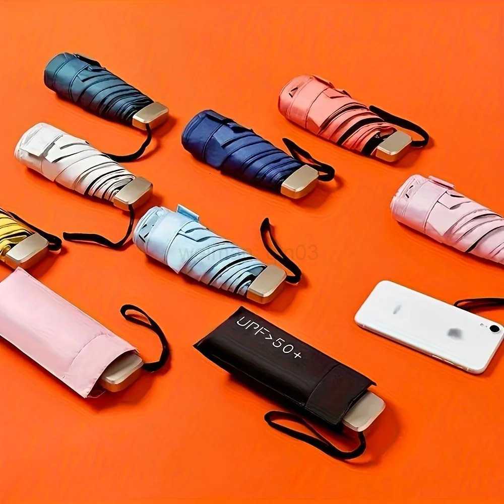 Mini five-fold umbrella sun protection sun umbrella sun protection anti-ultraviolet small and portable men and women fashion sun H260314