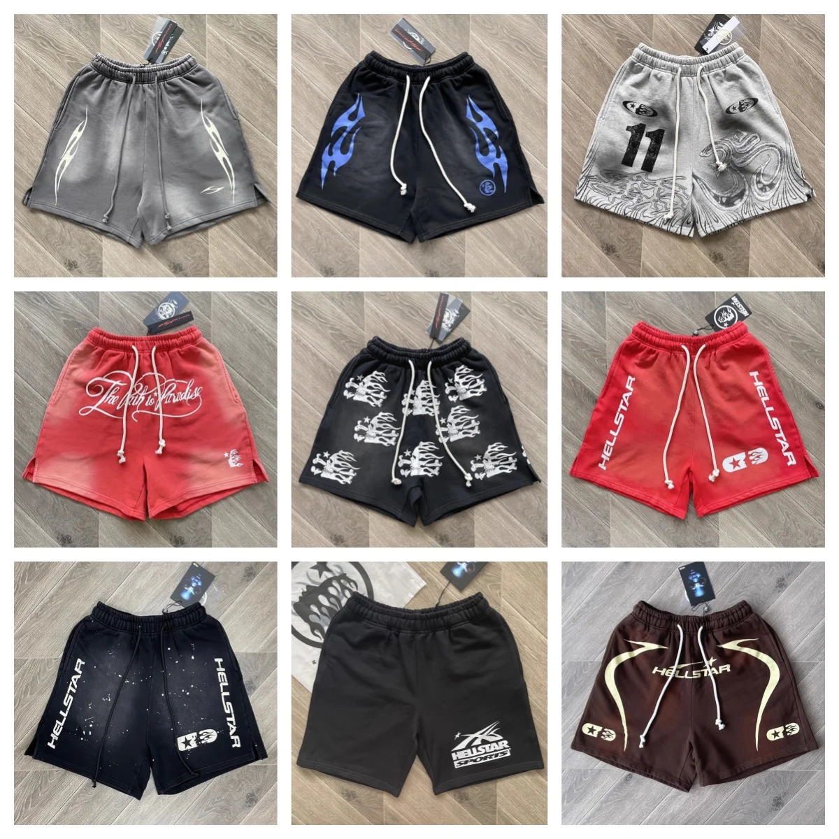 Cotton Washing Series Sports Flame Shorts Casual Sports Mens and Womens Washing Shorts 260311