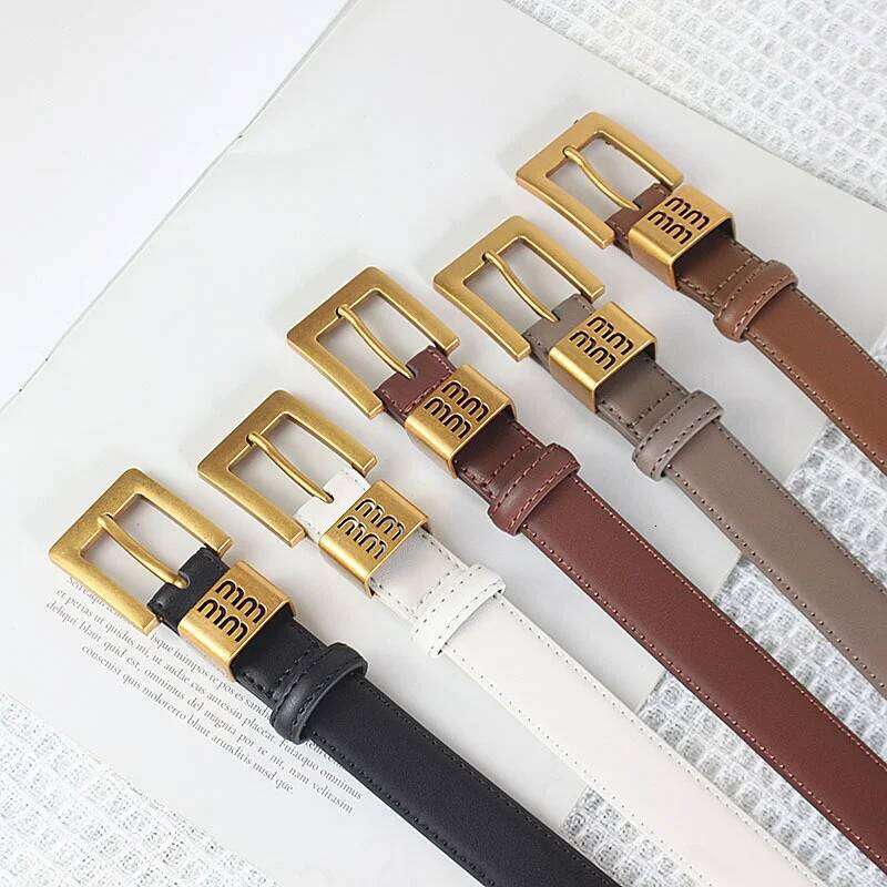 2025 Luxury Genuine Leather Belt Women Cowhide Suede Belts with Trendy Square Alloy Buckle Ideal for Dresses and Jeans 110cm Z260226