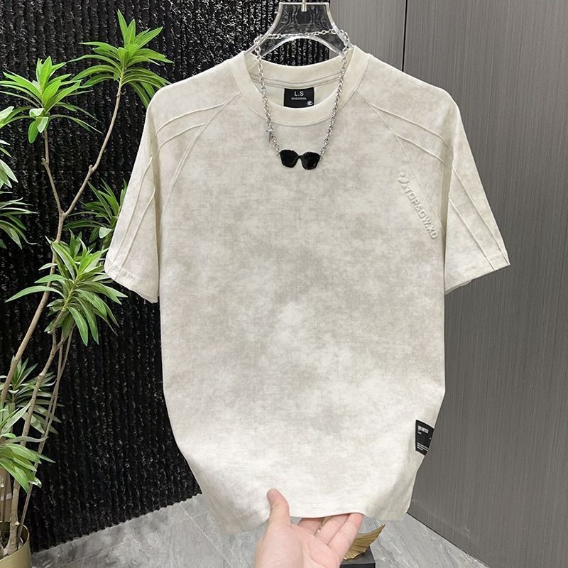 Summer New Simple And Stylish Designer Polo Hoodie Trendy Shortsleeve For Men And Highend Tiedye Halfsleeve Designer T-shirt Base Shirt