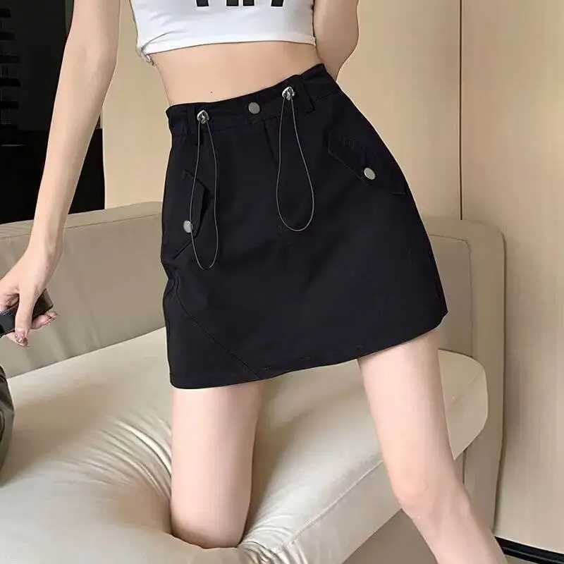 ay Denim Skirt Womens Summer New High Waist Slimming Hot A-Line Bodycon ort Skirt Trendy Workwear Skirt M260314