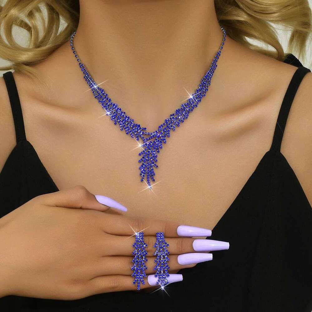 3 Pieces of WOMEN'S Trendy Claw Chain Series Leaf Earrings Necklace Jewelry Set, Wedding Banquet Party Holiday Gifts 1699 Z260313