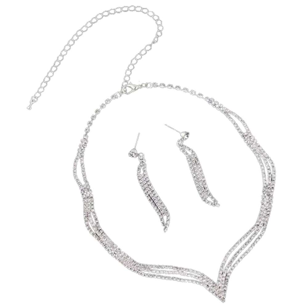 Women's Elegant Set Vintage Dress Earrings and Necklace for Birthday Valentine's Day Gift Z260313