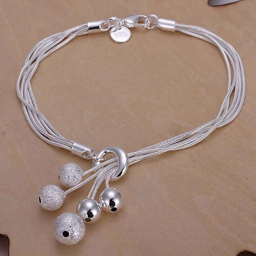 Hot 925 Sterling Silver Cute Buckle Side Chain Solid Bracelet for Women Men Charm Party Gift Wedding Fashion Jewelry Z260313