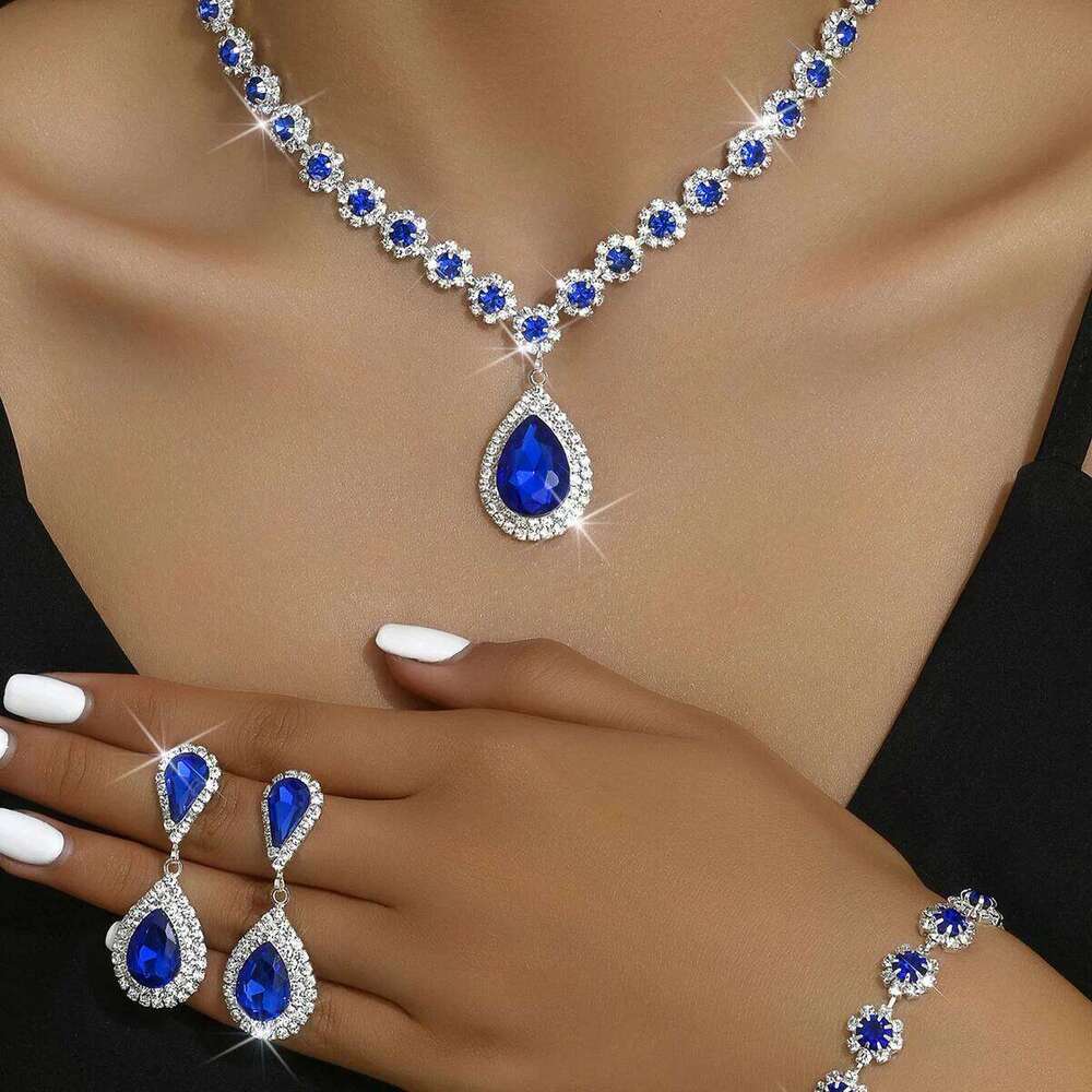 4-piece Women's Trendy Claw Chain Series Sunflower Droplet Pendant Earrings Bracelet Jewelry Set Banquet Party Festival Gift Z260313