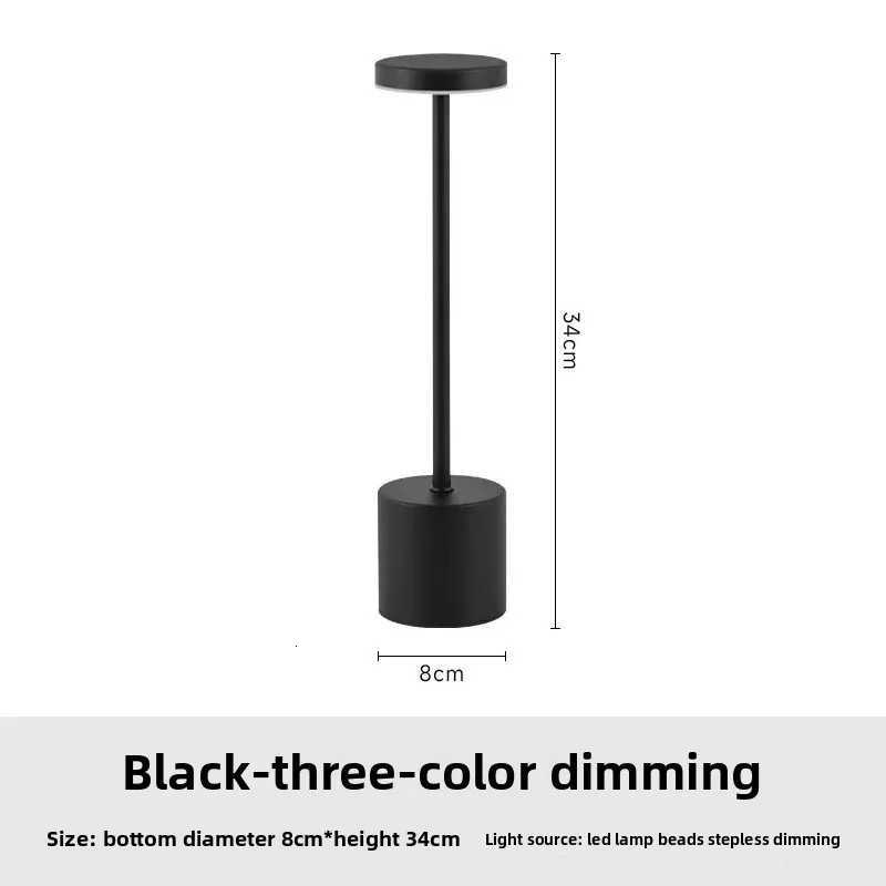 NEW Design Cordless Led Table Lamp Modern Wireless Rechargeable Touch Dimming Portable Restaurant Lights Luxury Desk Table Lamps Y260314