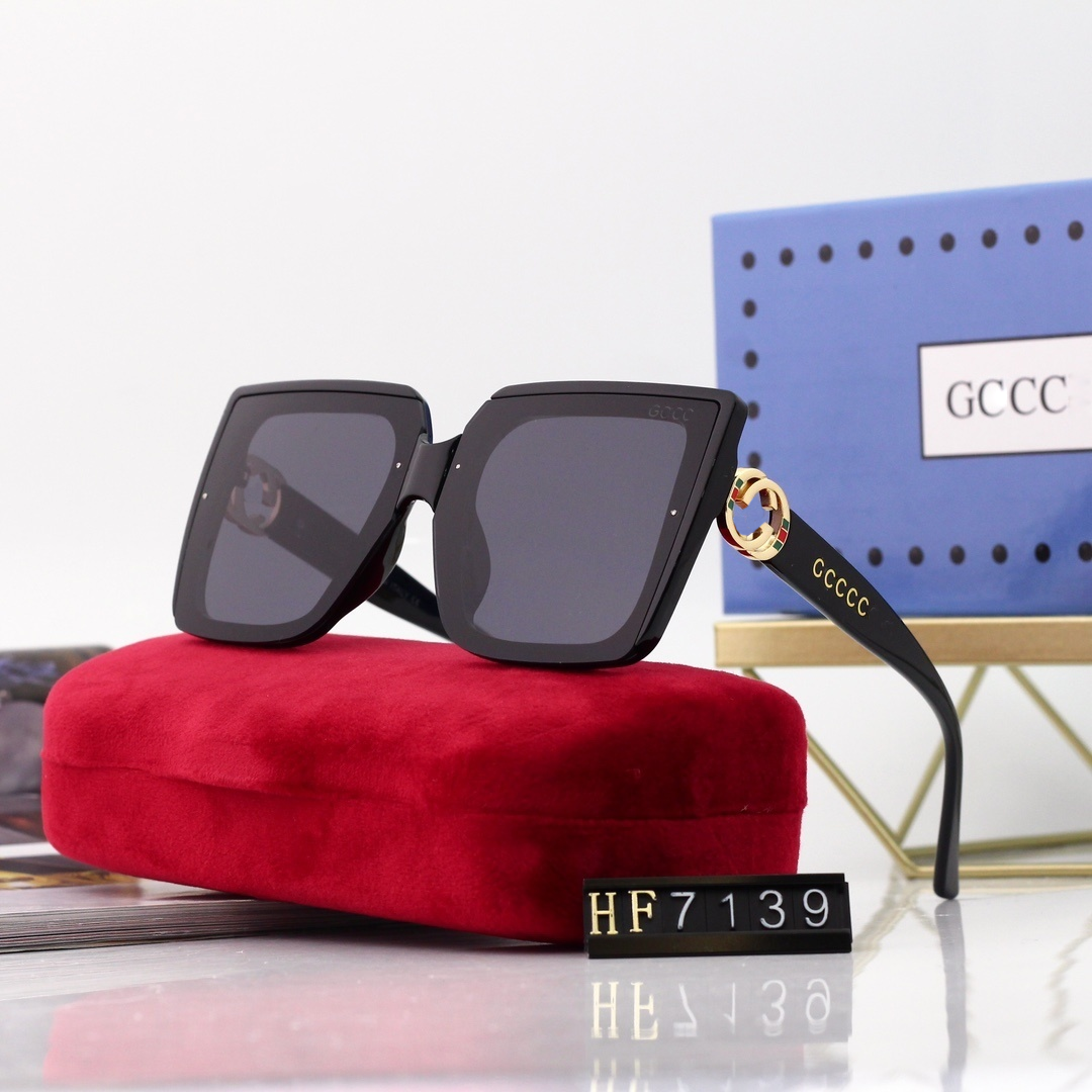 Luxury goggles Designer sunglasses for women Men retro square frame letter bracket sunglasses Driving goggles Anti-ultraviolet Travel essentials Exquisite box GG