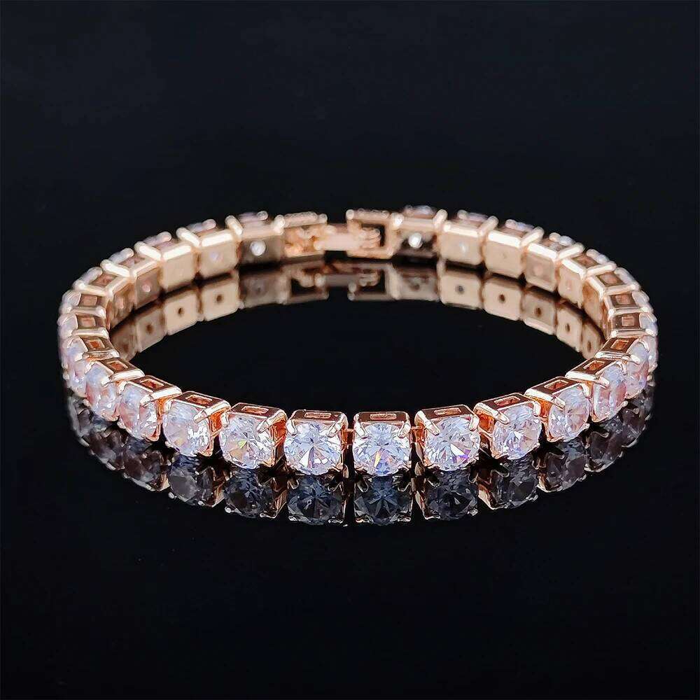 2024 New Arrival Luxury Round rosegold color on hand Bracelet Bangle For Women Anniversary Gift Jewelry Bulk Sell S5787 Z260313
