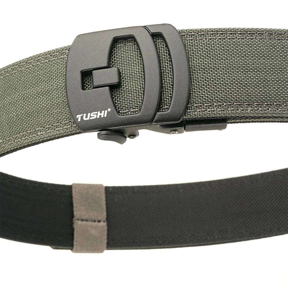 TUSHI Brand 3.8 Casual Outdoor EDC Dual Use Training Men's Buckle Thickened Hardened Double Layer Hanging Gun Belt Z260226