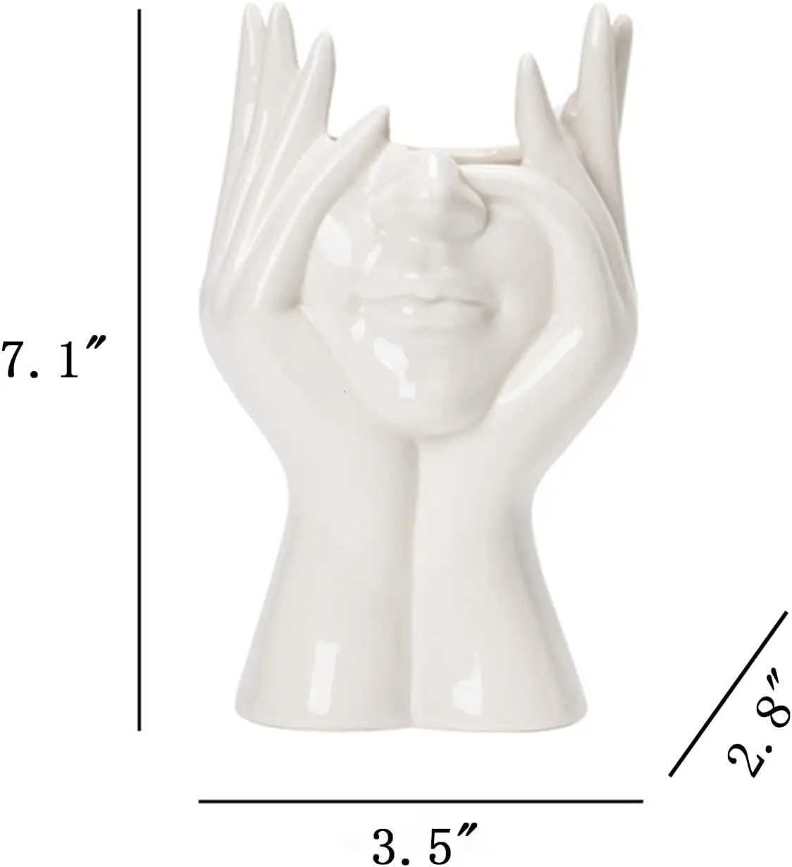 White Face Vase Unique Vase for Home Decor Y260314