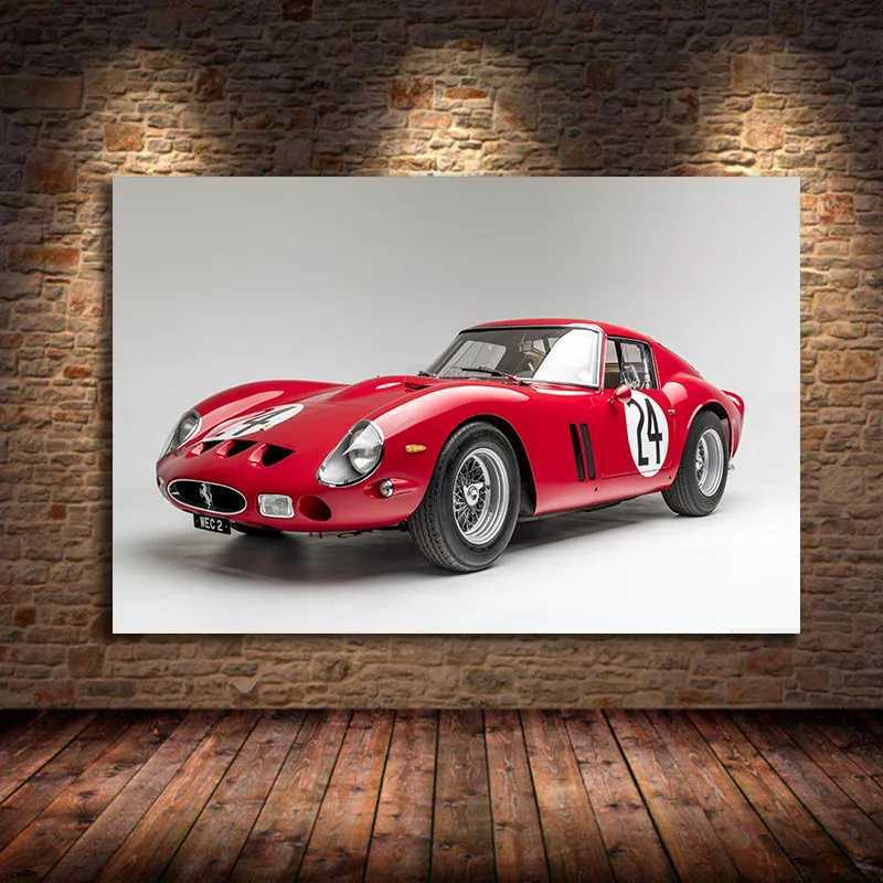 Supercars Posters Ferraris 250 GTO Sport Car Retro Car Picture Print And Poster Wall Art Canvas Painting for Home Decor Unframed D260314