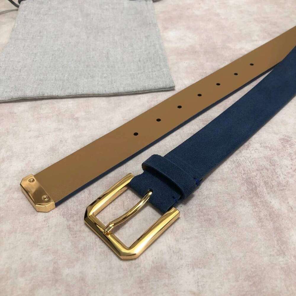 Holiday Gifts Luxury Brand Men's Handmade Top-Grain Cowhide Belt Double-Sided Suede Smooth Leather Casual Formal Versatile Z260226