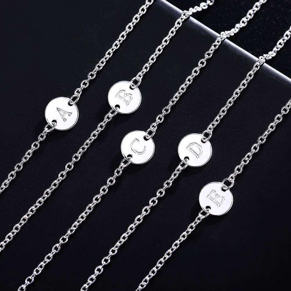 DOTEFFIL 925 Sterling Silver English Alphabet Tag Chain Bracelet For Women Wedding Engagement Party Fashion Jewelry Z260313