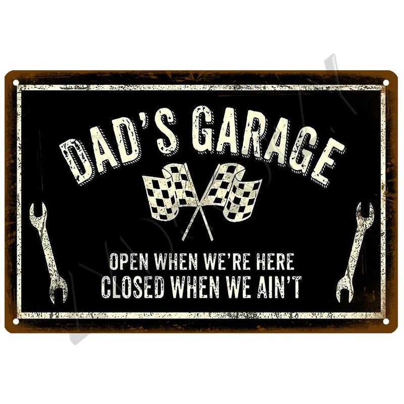 Garage Metal Sign House Plaque Metal Poster Tin Sign Plate Wall Posters Vintage Retro Aesthetic Room Decor Wall Art Decoration D260314