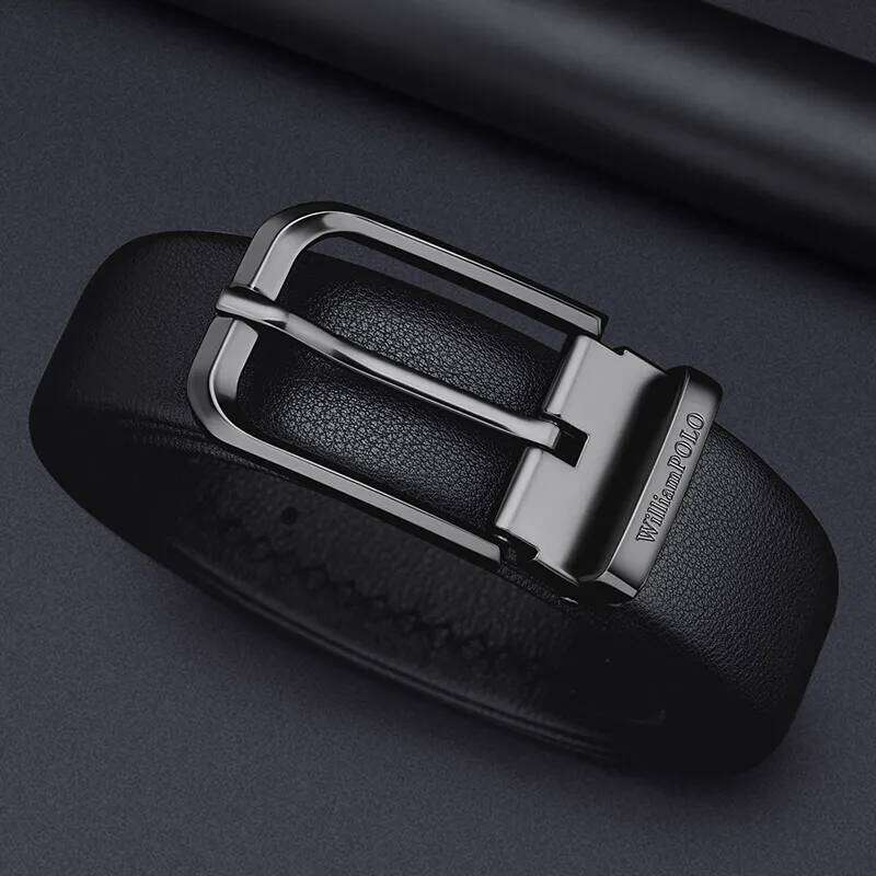 Business genuine leather fashionable needle buckle style men's belt, personalized high-end belt Z260226