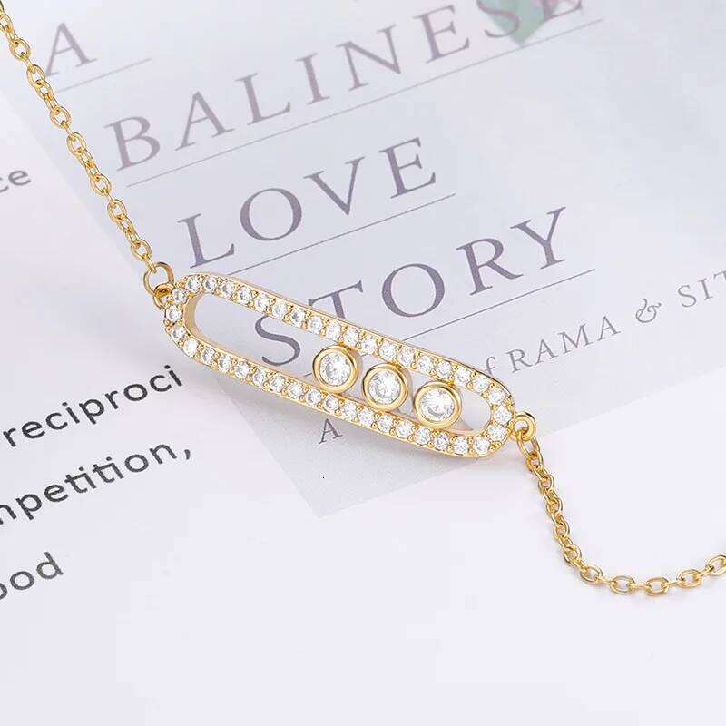 G&D Arab Design 3 Dot Beads Bar Charm Bracelet&Bangle Pave AAA Zircon Stainless Steel Bracelet for Women Luxury Jewelry Z260313