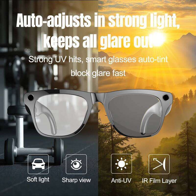 AI Smart 4K HD Photochromic Video Recording Wireless Bluetooth Call Glasses Voice Assistant Music Translate