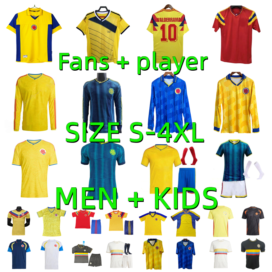 2026 2027 Colombia Richard Rios soccer jersey 24 25 26 27 JAMES LUIS DIAZ 1990 2001 2014 Retro Escobar Valderrama football shirt maillot de foot Player version Men kids
