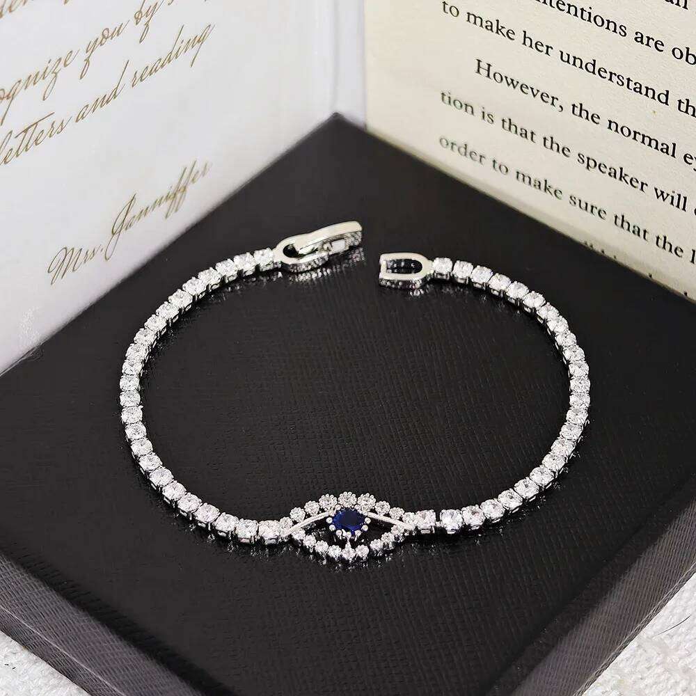 New Arrival Best Sellers Unique Design Blue Silver Color Eye Bracelet Bangle for Women Party Gift Jewelry S8418 Z260313