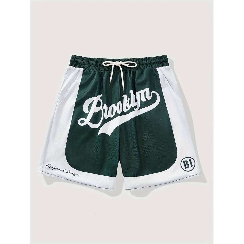 2025 New Men's Fashion Printed Shorts Light Luxury Street Hip Hop Daily Breathable Trend Premium Z260314