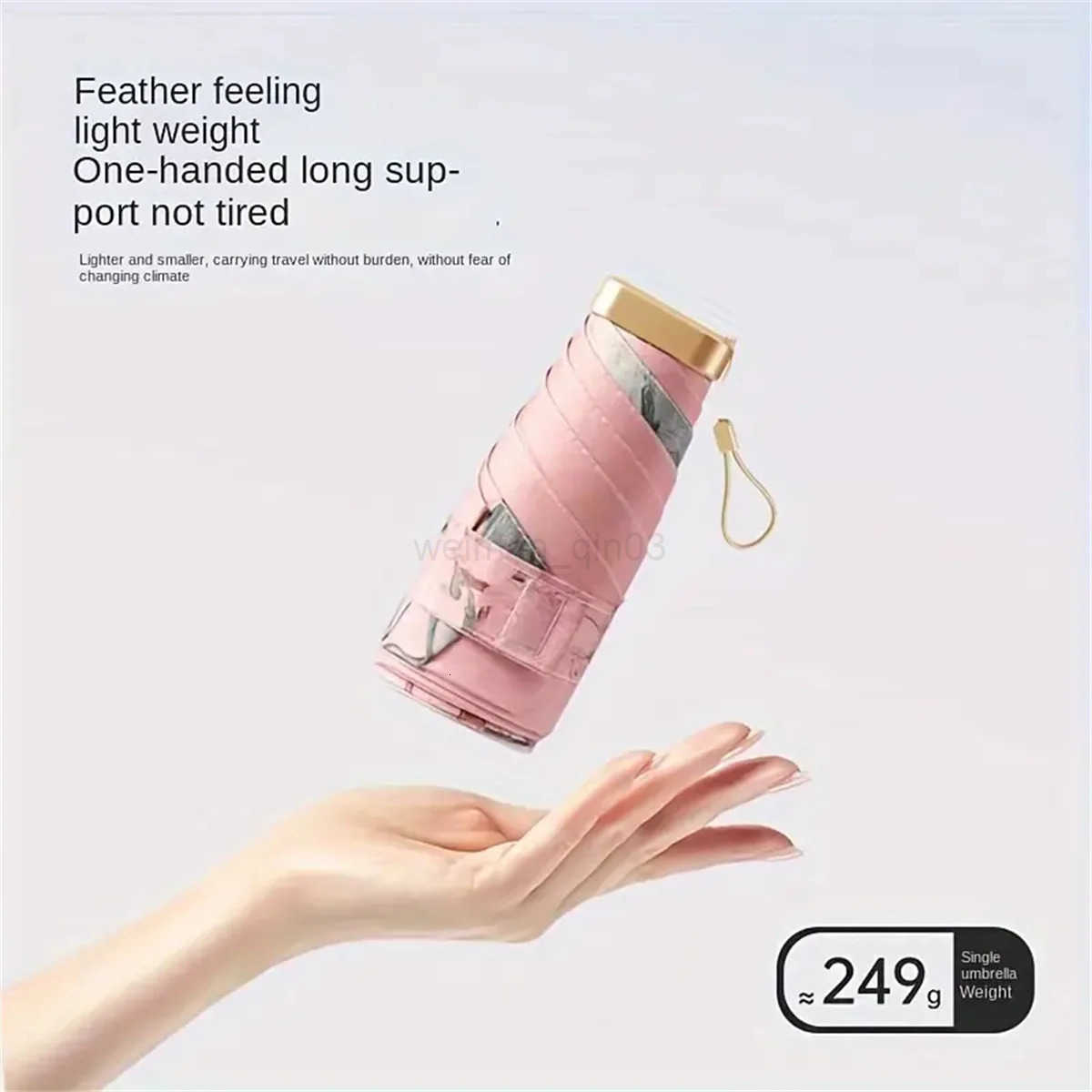 Mini Pocket Rain Umbrella UV folding umbrella Rainproof Sun Protection Outdoor Traveling Capsule Umbrella 5-Folding Parasol H260314