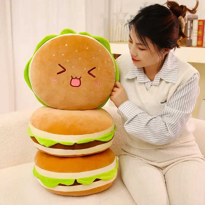 Simulation Hamburger Fries Children Girl Doll Hamburger Fries Plush Toy Pizza Snack Pillow Sofa Ornaments Toy Y260314