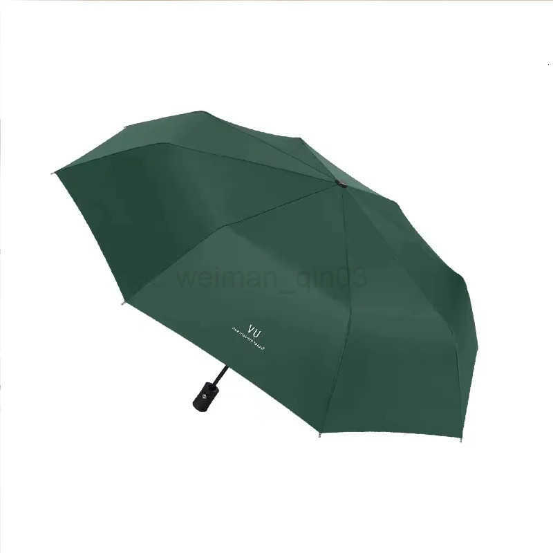 Foldable Manual Umbrella Waterproof and Windproof Umbrella Anti-UV Umbrella for Sunny Or Rainy Days Simple Solid Color Umbrel H260314