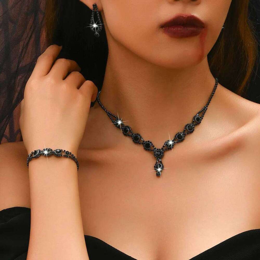 4PCS Fashion Elegant Crystal for Women Rhinestones Necklace Ring Earrings Bridal Wedding Party Jewelry Sets Z260313