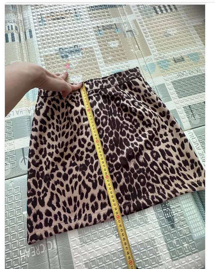 Summer Short 2024 Leopard Ins Couture Faux Quality Pack Hip Sexy Tall Waist Zipper Skirt Women Sweet WSL4346 Z260314