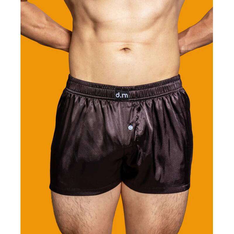 Men's Low-Waist Sexy Underwear Smooth Home Pants Sleepwear Briefs Loose Silk Simulation Comfortable Leisure Boxer Shorts Z260314