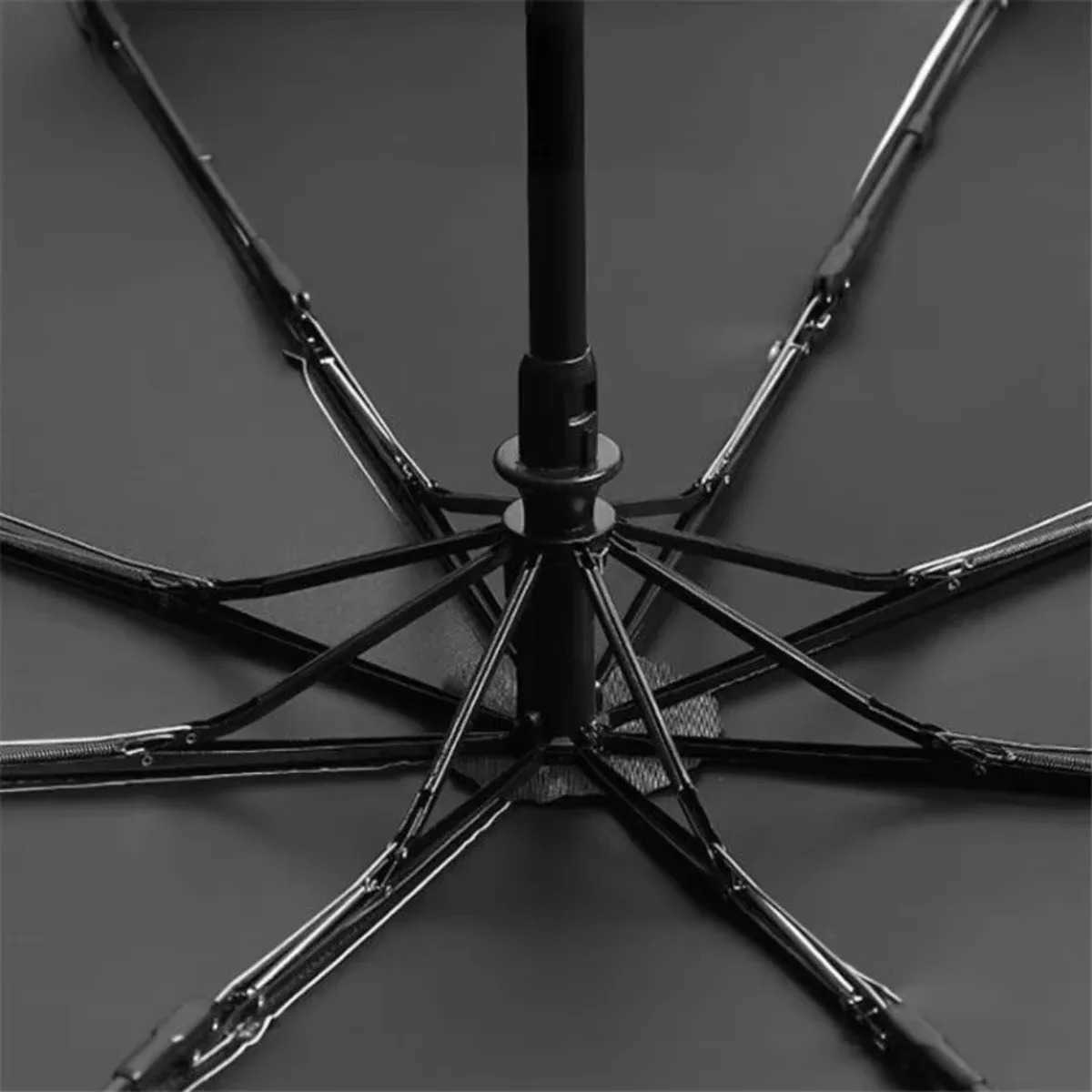 Automatic Triple-Fold Umbrella Windproof Rain Sun Umbrella Solid Color Compact Business Travel Umbrella H260314