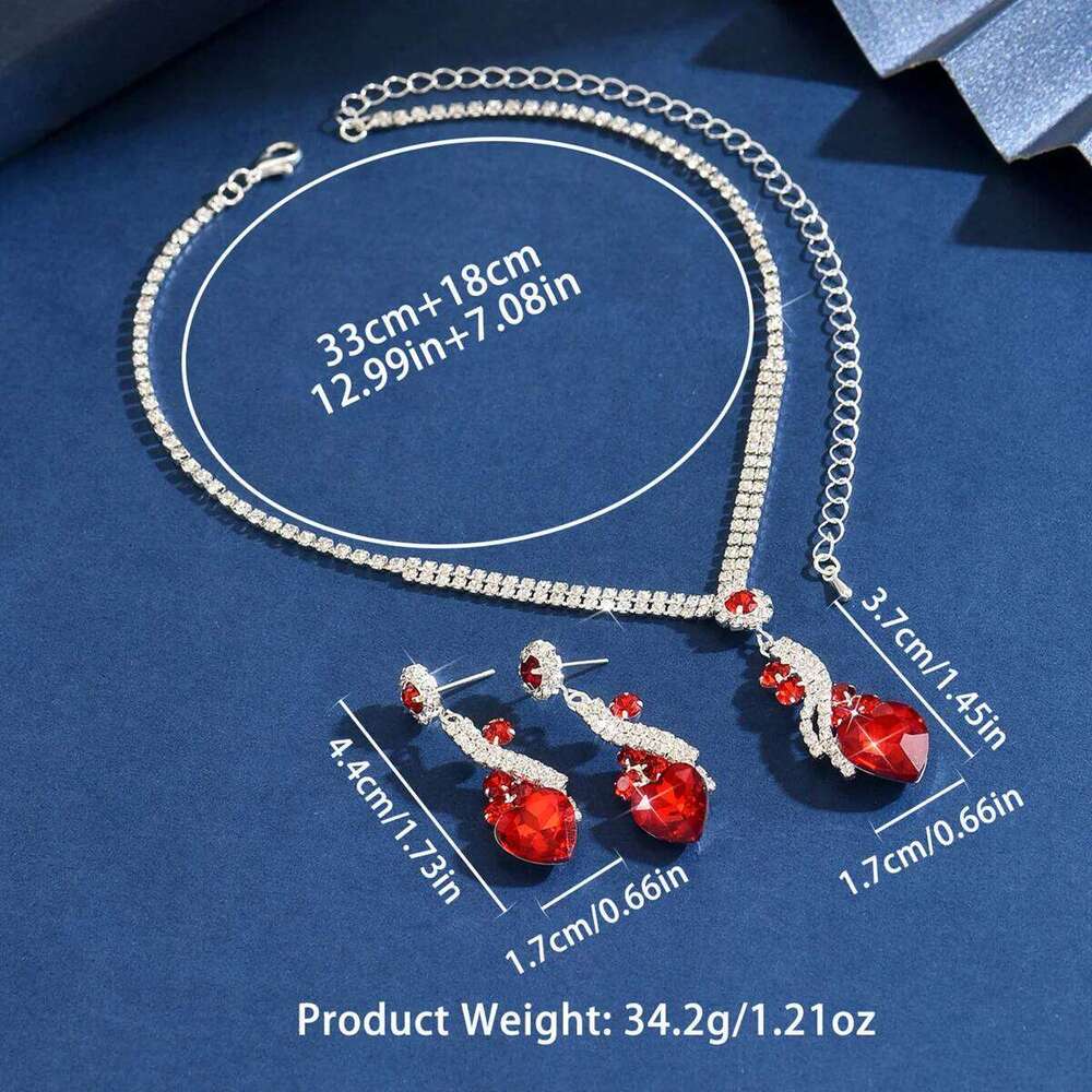New Fashion Best Selling Full Diamond Luxury Necklace Earrings Jewelry Set Wedding Dinner Accessories Z260313