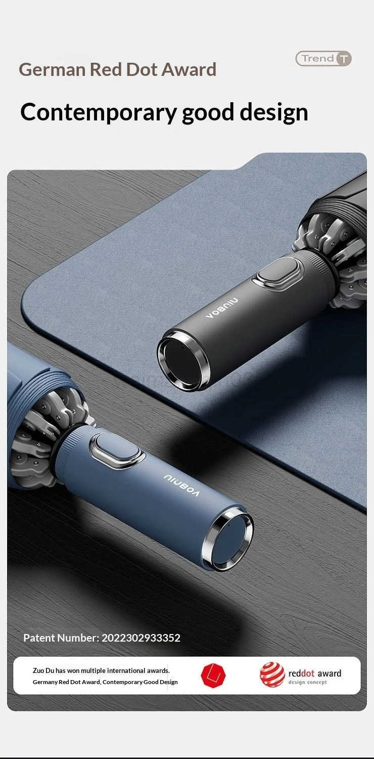 Fully automatic umbrella rainstorm-resistant section-by-section retractable high-end car folding umbrella H260314