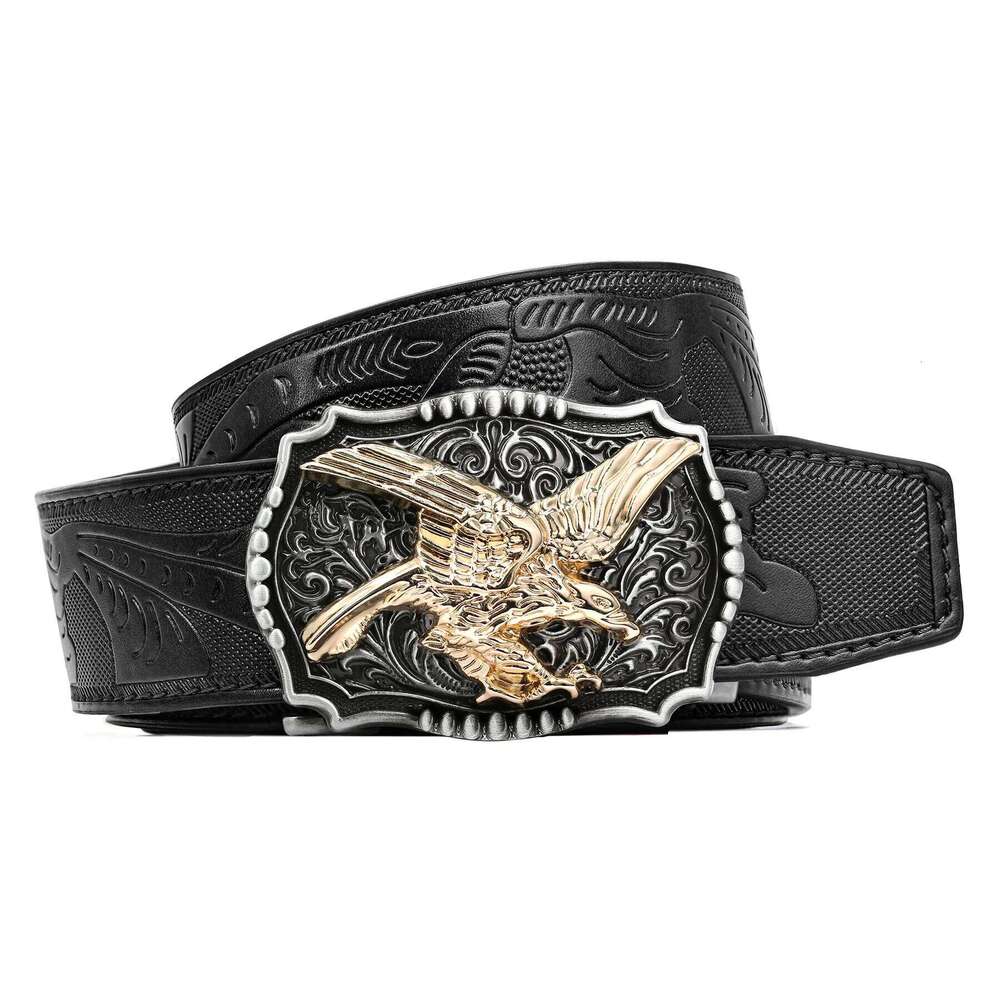 2 Pack Western Belt, Faux Leather Slide Ratchet Men, Men's Belt with Automatic Click Buckle for Jeans, Fa Z260226