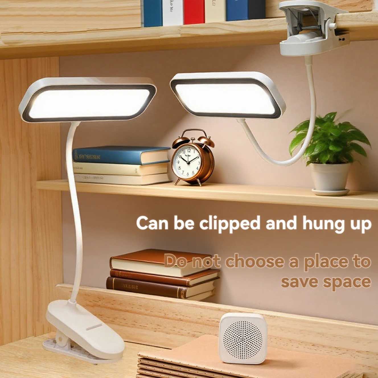 LED Clip-On Desk Lamp 3-Color Temperature Adjustable Touch Control Ideal for Office Work Student Study and Reading Y260314