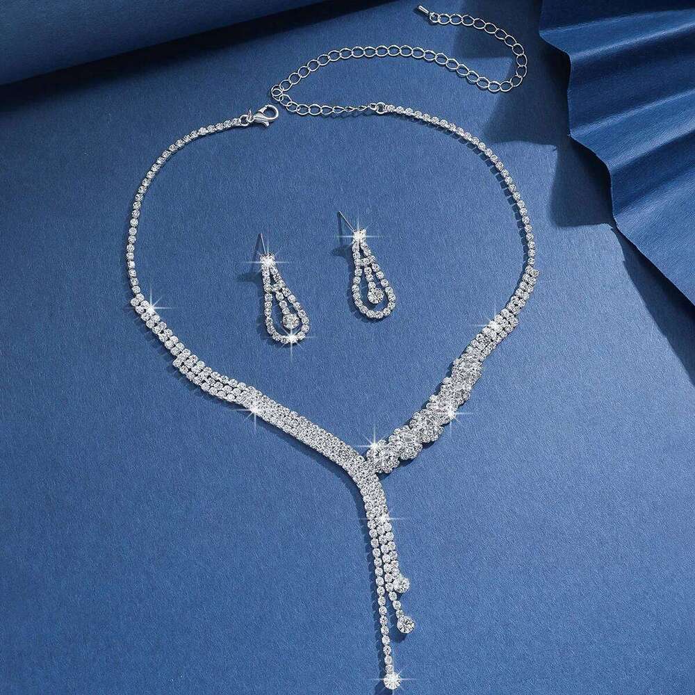 3PC Women's Fashion Copper Claw Chain Series Geometric Tassel Necklace Earrings Jewelry Set Wedding Banquet Party Holiday Gift Z260313