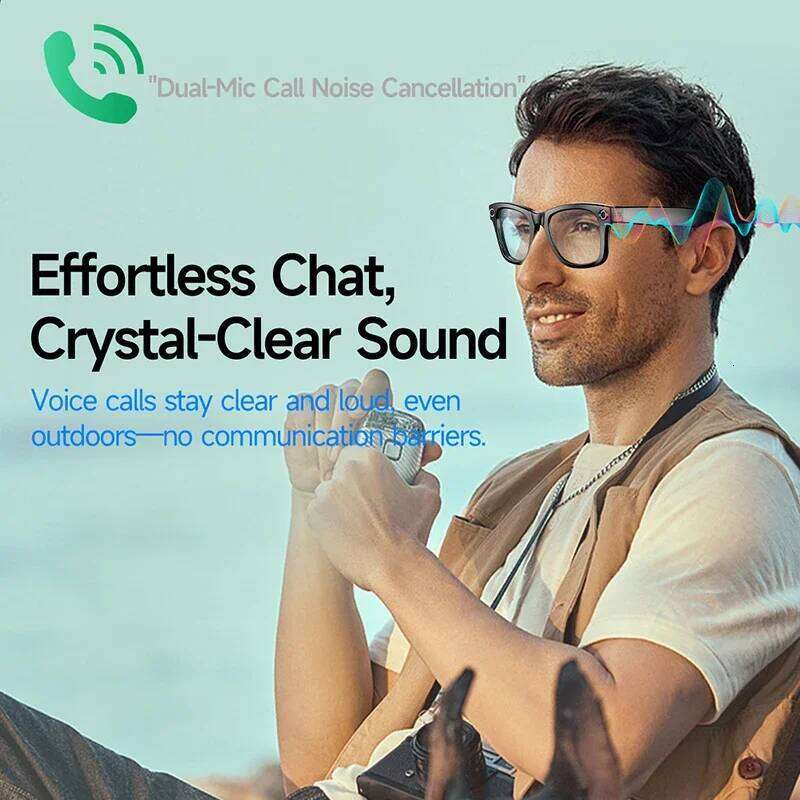 4K 800W Pixel Smart AI Shooting Camera Photo Video Voice Assistant Call Translation Waterproof Bluetooth Glasses