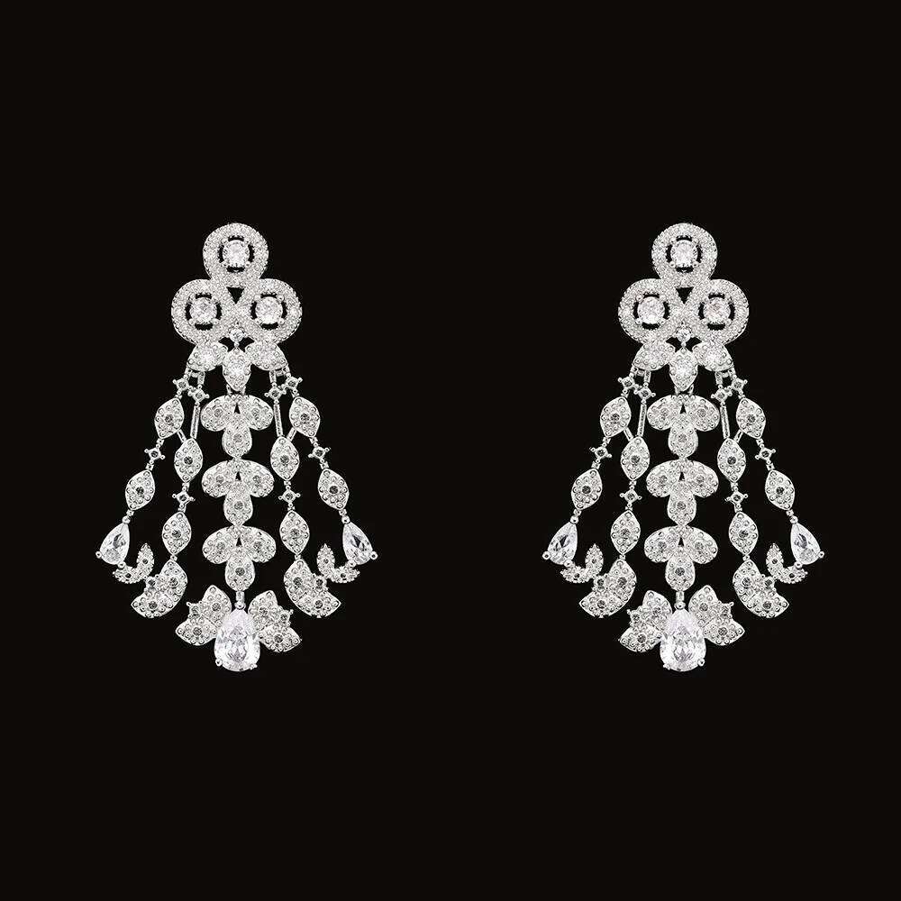 Luxury Big4 pcs Jewelry Set With Cubic Zirconia for Women Bridal Party Wedding Accessories indina Saudi Arabic Dubai Z260313