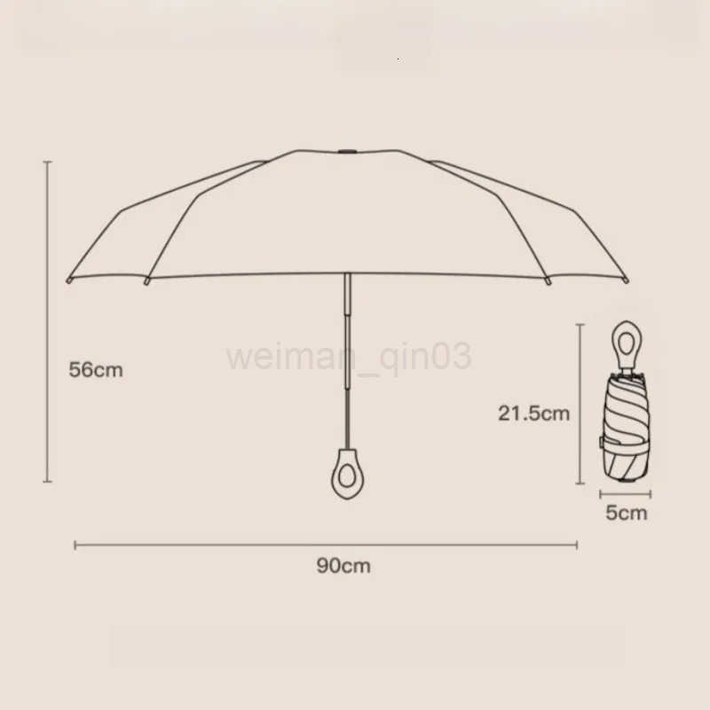 1pcs Portable Foldable Umbrella Manual Sun Rain Umbrella UV Protection Sunshade for Outdoor Travel Daily Use H260314