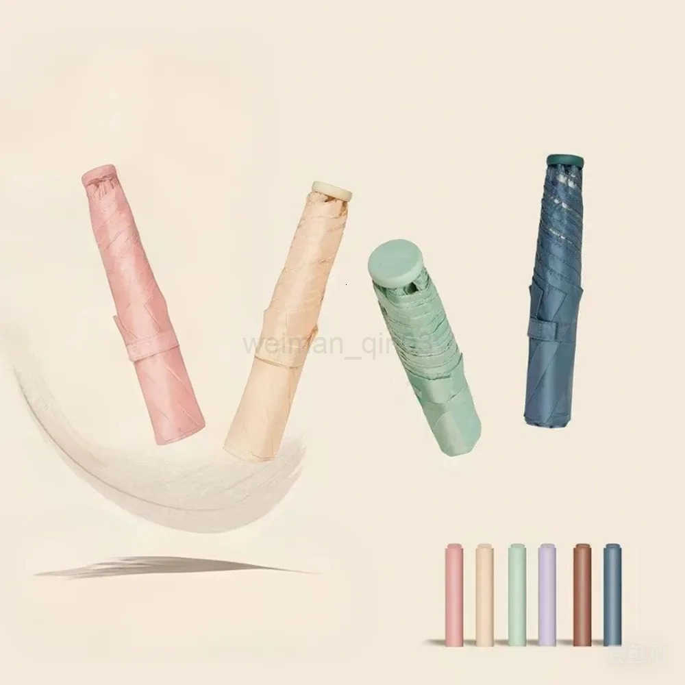 Ultra Light Sun Umbrella Folding Automatic Anti Uv Sunshine Umbrellas Compact Fresh and Elegant High-density Sunscreen Umbrella H260314