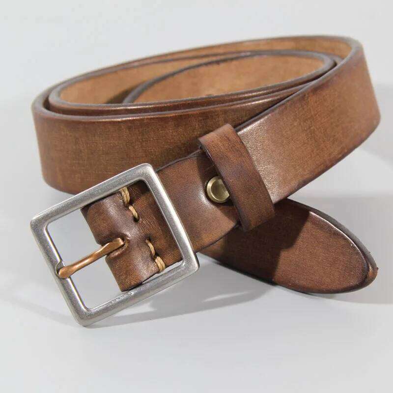 Handmade High Quality Leather Pin Buckle Jeans Retro Casual Top Cowhide Women's Belt Z260226