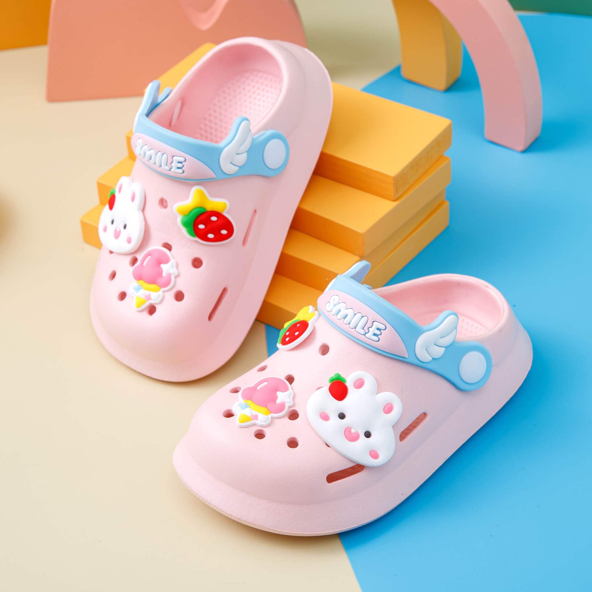 Flip Flops For Children Toddler Kids Summer Beach Shoes Girls Cartoon Home Slippers Swimming Boy Infant Sandals Slides Baby Free shipping