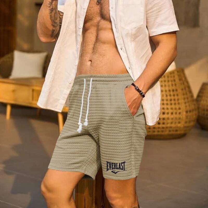 Summer men's fashionable loose breathable basketball shorts casual outdoor sports beach five quarter pants Z260314