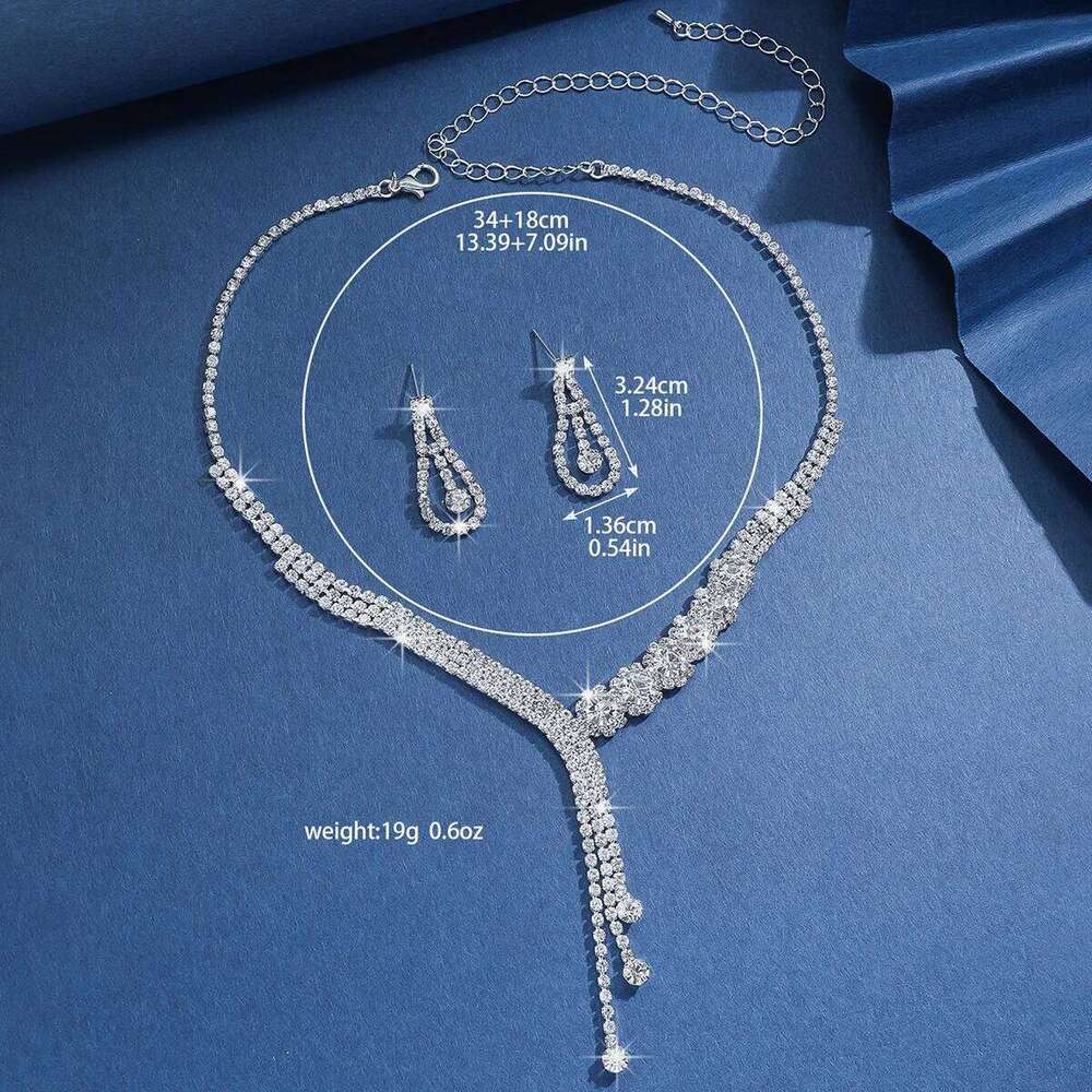 3PC Women's Fashion Copper Claw Chain Series Geometric Tassel Necklace Earrings Jewelry Set Wedding Banquet Party Holiday Gift Z260313